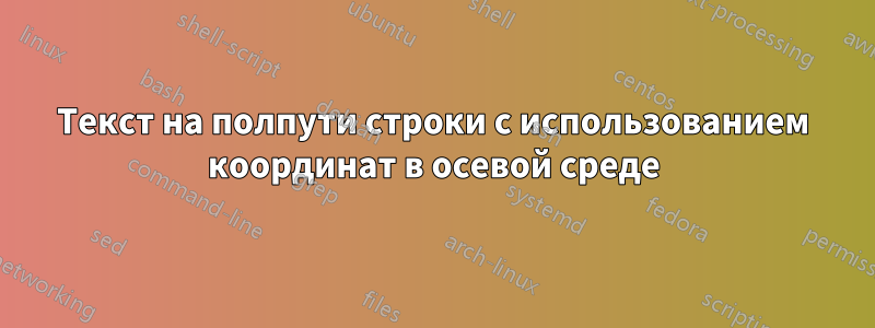 Текст на полпути строки с использованием координат в осевой среде