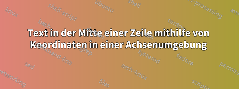 Text in der Mitte einer Zeile mithilfe von Koordinaten in einer Achsenumgebung