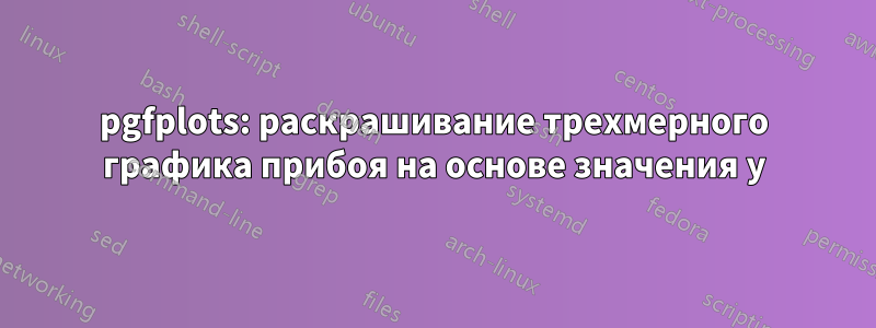 pgfplots: раскрашивание трехмерного графика прибоя на основе значения y