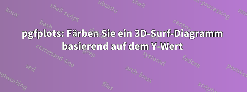 pgfplots: Färben Sie ein 3D-Surf-Diagramm basierend auf dem Y-Wert