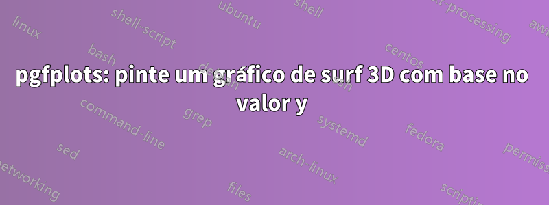 pgfplots: pinte um gráfico de surf 3D com base no valor y