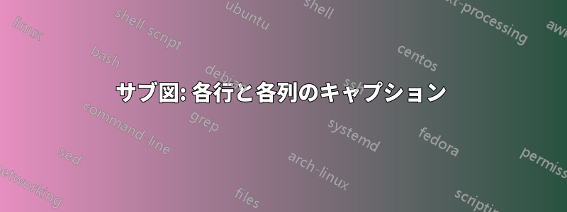 サブ図: 各行と各列のキャプション
