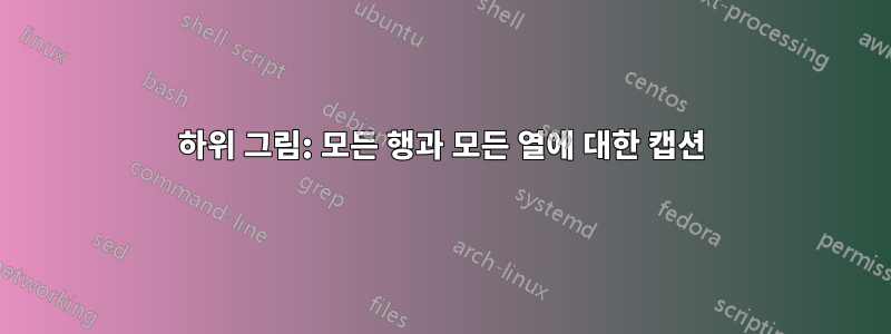 하위 그림: 모든 행과 모든 열에 대한 캡션