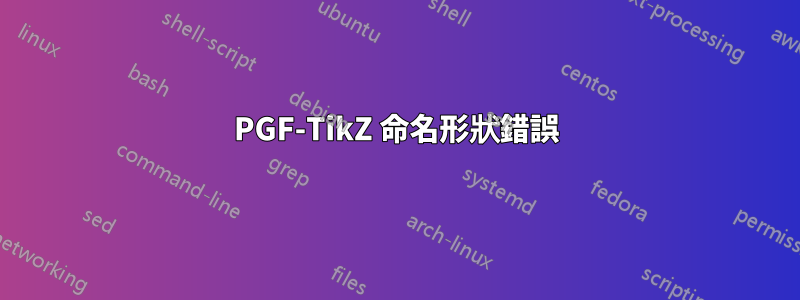 PGF-TikZ 命名形狀錯誤