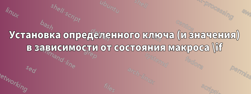 Установка определенного ключа (и значения) в зависимости от состояния макроса \if