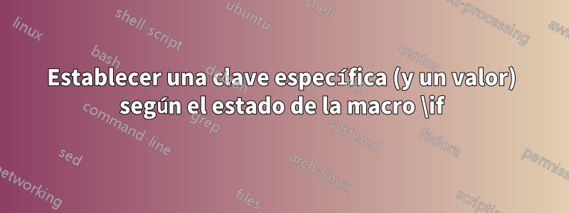 Establecer una clave específica (y un valor) según el estado de la macro \if