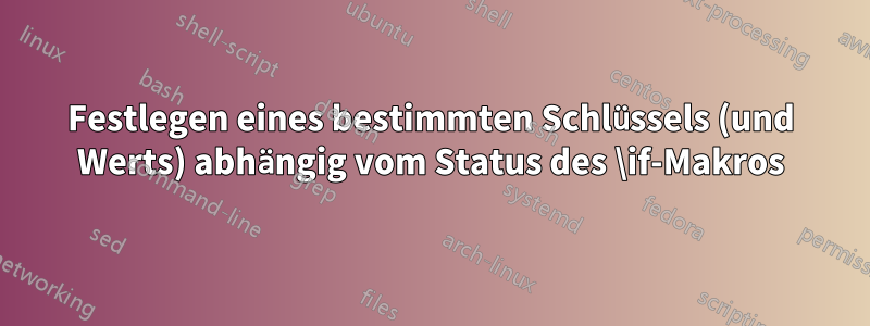 Festlegen eines bestimmten Schlüssels (und Werts) abhängig vom Status des \if-Makros