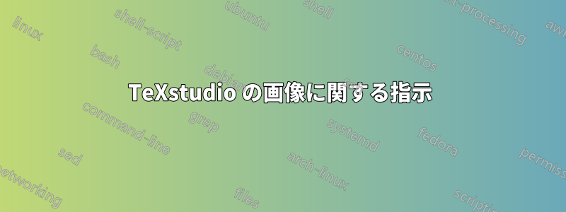 TeXstudio の画像に関する指示