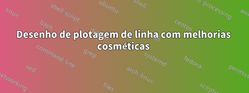 Desenho de plotagem de linha com melhorias cosméticas