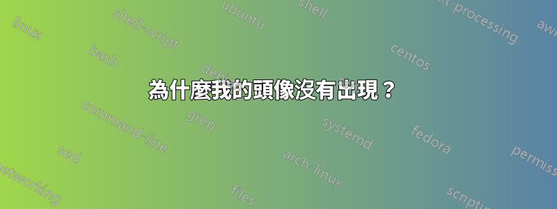 為什麼我的頭像沒有出現？ 