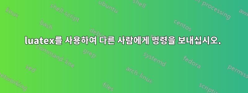 luatex를 사용하여 다른 사람에게 명령을 보내십시오.