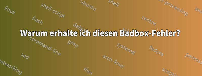 Warum erhalte ich diesen Badbox-Fehler?