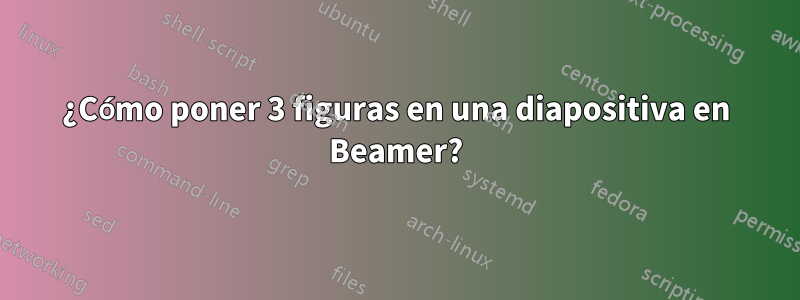 ¿Cómo poner 3 figuras en una diapositiva en Beamer?