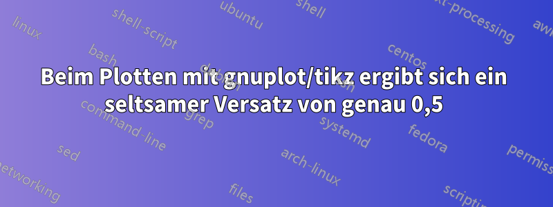 Beim Plotten mit gnuplot/tikz ergibt sich ein seltsamer Versatz von genau 0,5