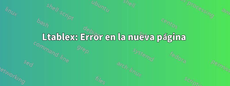 Ltablex: Error en la nueva página