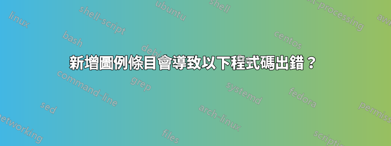 新增圖例條目會導致以下程式碼出錯？