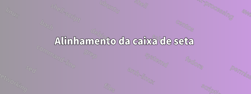 Alinhamento da caixa de seta