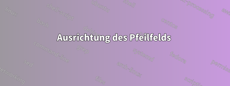 Ausrichtung des Pfeilfelds