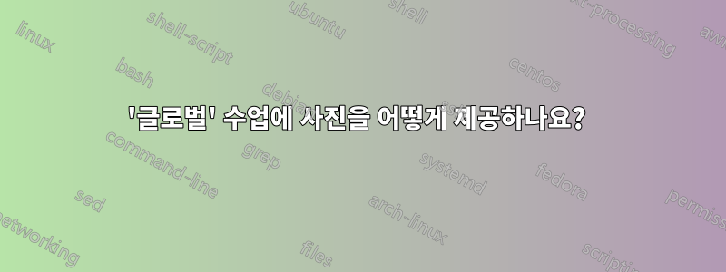 '글로벌' 수업에 사진을 어떻게 제공하나요? 