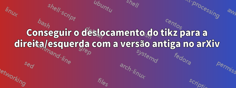 Conseguir o deslocamento do tikz para a direita/esquerda com a versão antiga no arXiv