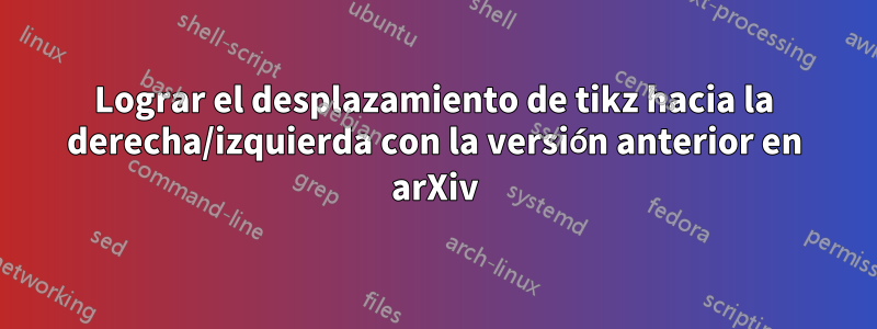 Lograr el desplazamiento de tikz hacia la derecha/izquierda con la versión anterior en arXiv