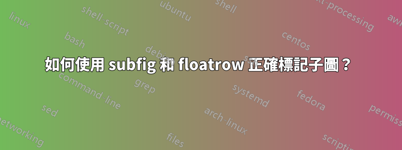 如何使用 subfig 和 floatrow 正確標記子圖？