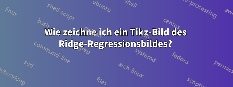 Wie zeichne ich ein Tikz-Bild des Ridge-Regressionsbildes?