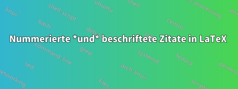 Nummerierte *und* beschriftete Zitate in LaTeX