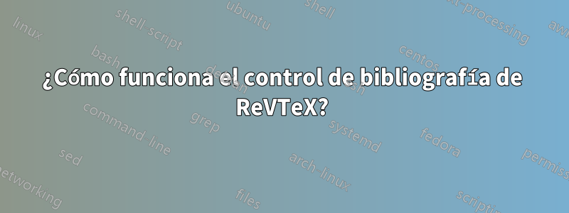 ¿Cómo funciona el control de bibliografía de ReVTeX?