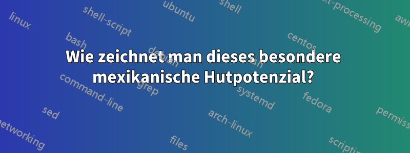 Wie zeichnet man dieses besondere mexikanische Hutpotenzial?