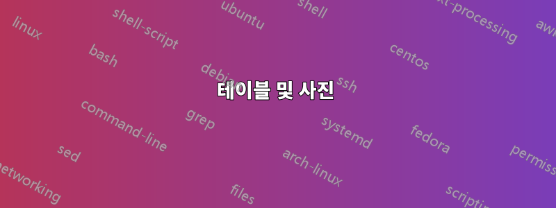 테이블 및 사진