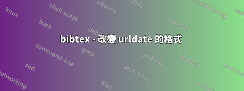 bibtex - 改變 urldate 的格式