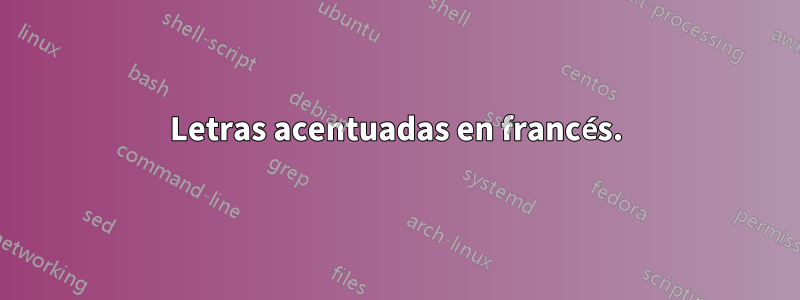 Letras acentuadas en francés.