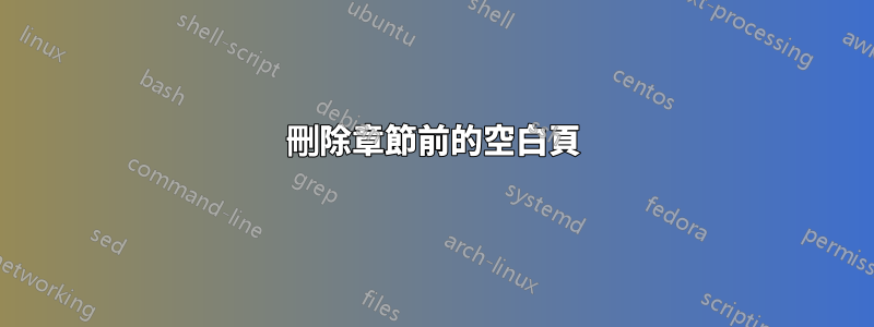 刪除章節前的空白頁