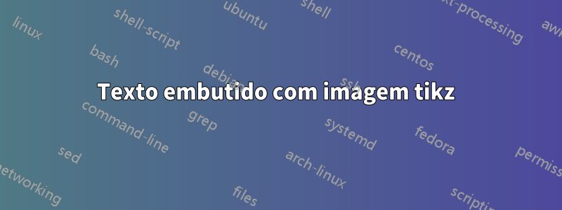 Texto embutido com imagem tikz 