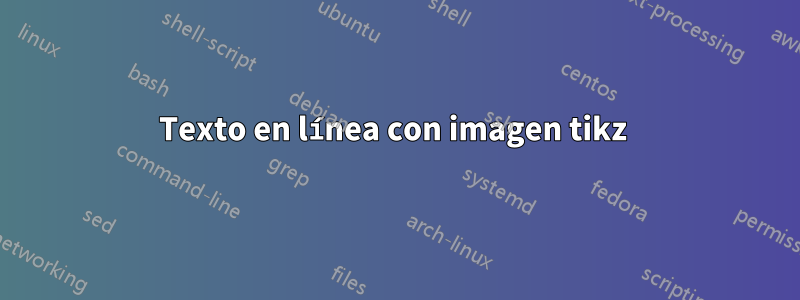 Texto en línea con imagen tikz 