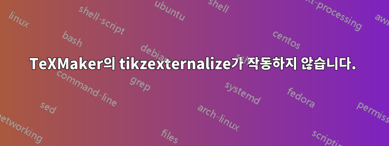 TeXMaker의 tikzexternalize가 작동하지 않습니다.