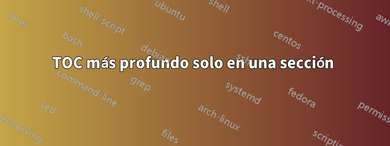 TOC más profundo solo en una sección