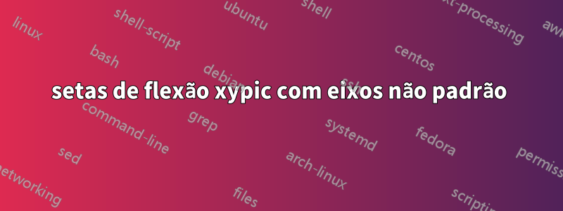 setas de flexão xypic com eixos não padrão