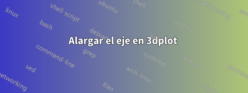 Alargar el eje en 3dplot