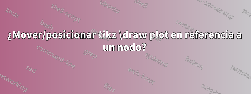 ¿Mover/posicionar tikz \draw plot en referencia a un nodo?