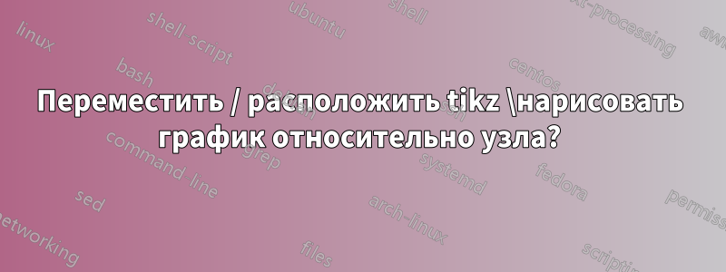 Переместить / расположить tikz \нарисовать график относительно узла?