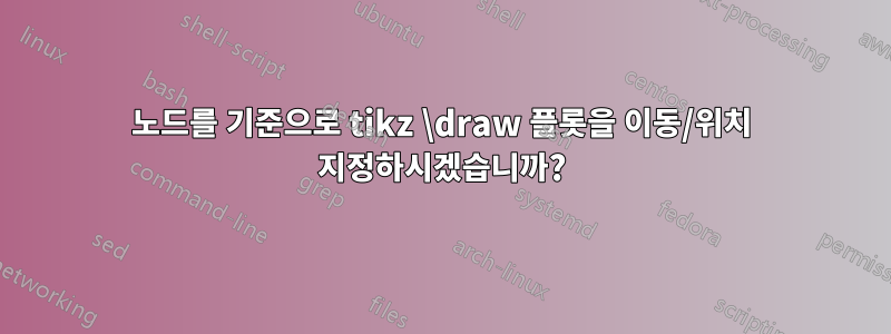 노드를 기준으로 tikz \draw 플롯을 이동/위치 지정하시겠습니까?