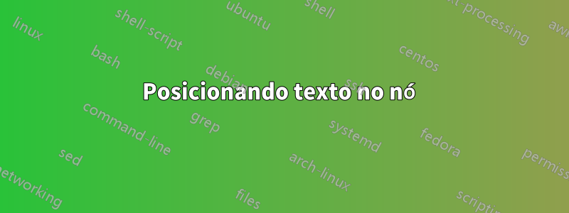 Posicionando texto no nó