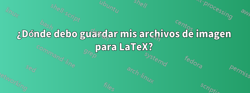 ¿Dónde debo guardar mis archivos de imagen para LaTeX?