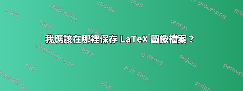 我應該在哪裡保存 LaTeX 圖像檔案？