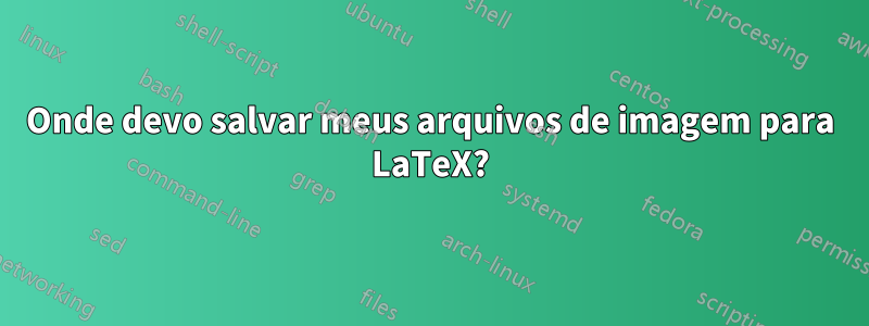 Onde devo salvar meus arquivos de imagem para LaTeX?