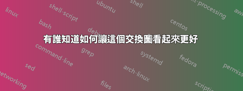 有誰知道如何讓這個交換圖看起來更好