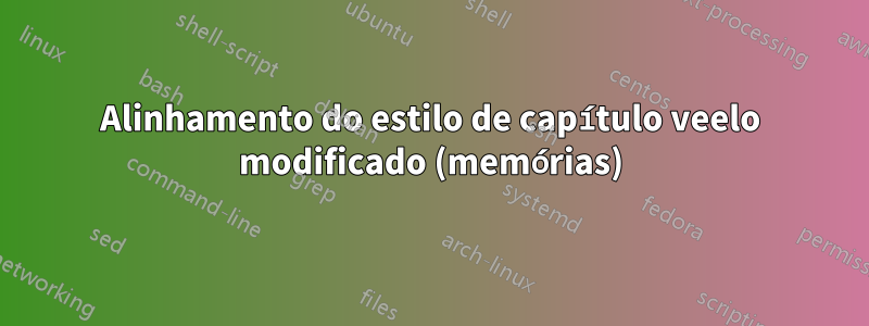 Alinhamento do estilo de capítulo veelo modificado (memórias)