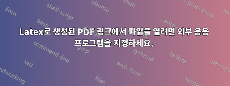Latex로 생성된 PDF 링크에서 파일을 열려면 외부 응용 프로그램을 지정하세요.